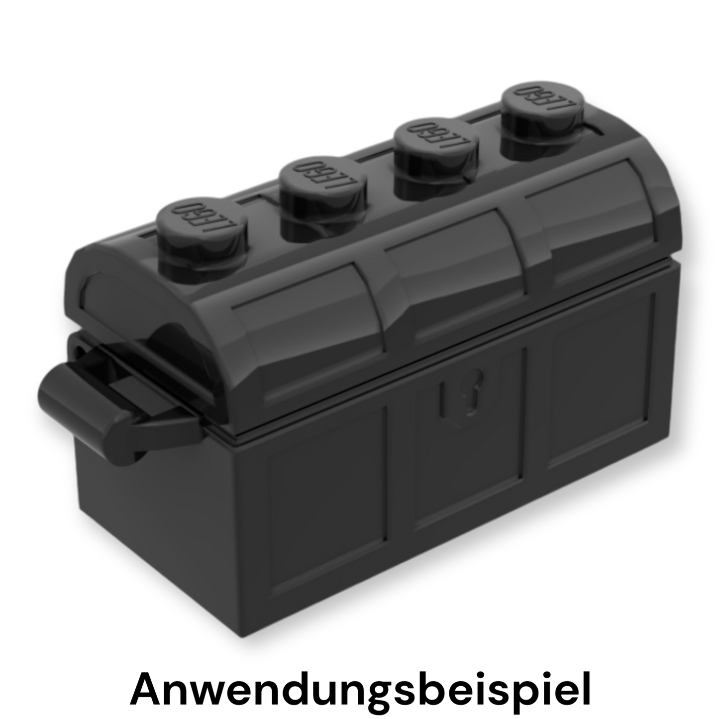 LEGO Treasure Chest Lid Curved with Thick Hinge - Black