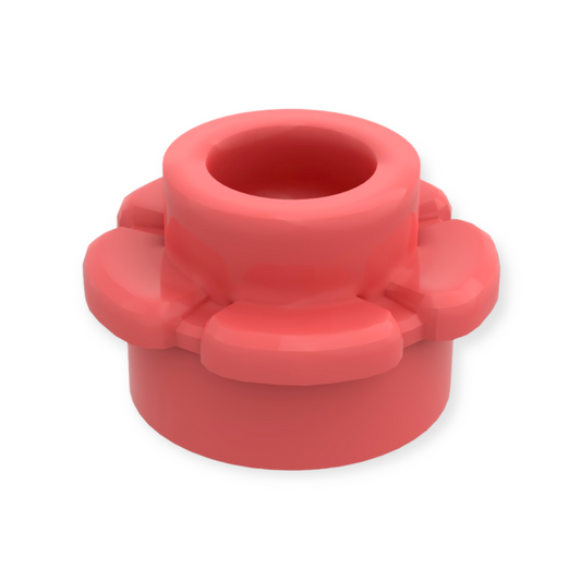 LEGO Plate Round 1x1 Flower - Coral
