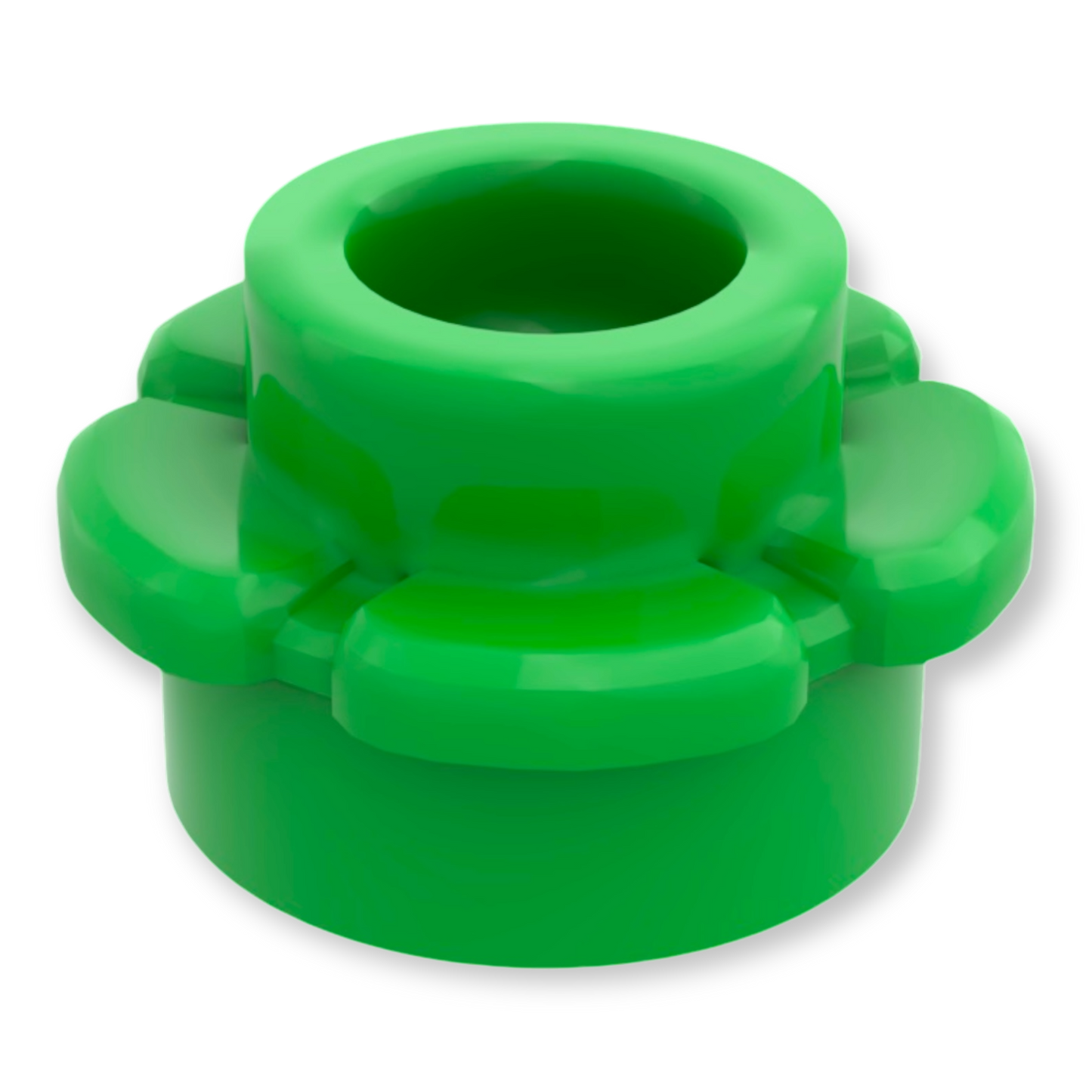 Plaque LEGO Ronde 1x1 Fleur - Vert Vif