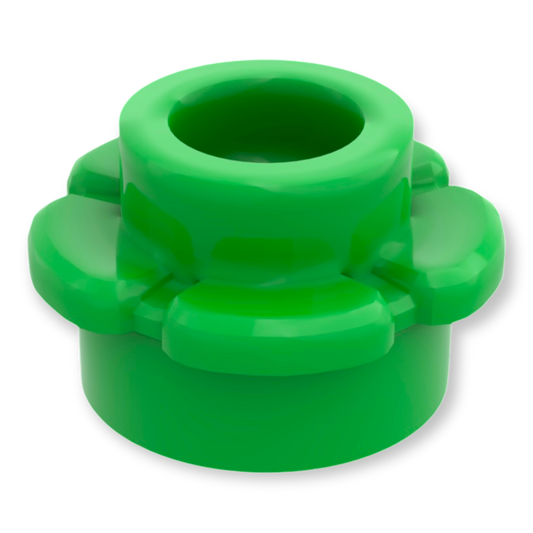 LEGO Plate Round 1x1 Flower - Bright Green