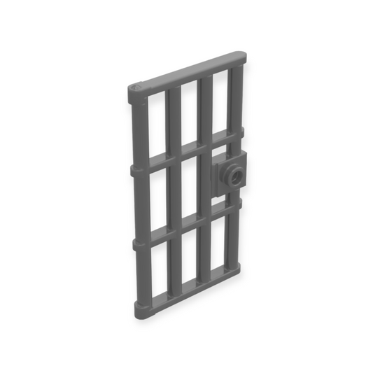 LEGO Door 1x4x6 Barred with Stud Handle - Pearl Dark Gray