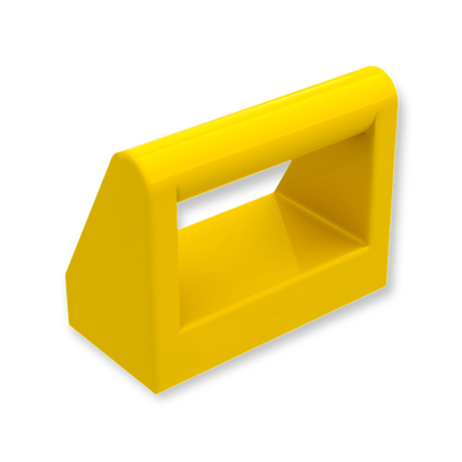 LEGO Tile Modified 1x2 with Bar Handle in Yellow