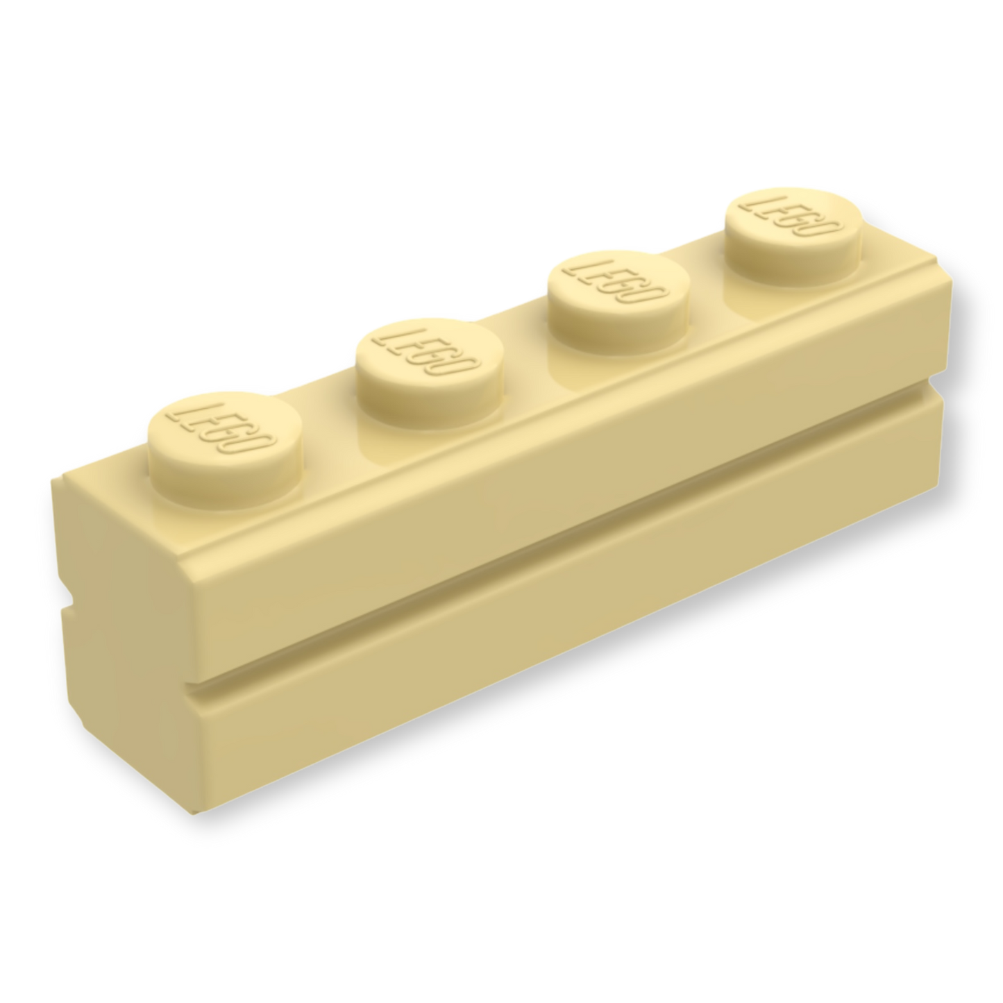 LEGO Brick Modified 1x4 - Mauerstein in Tan