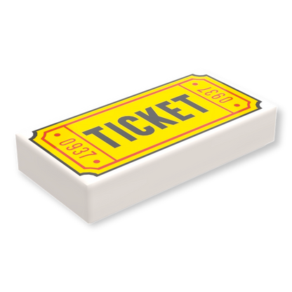 LEGO Tile 1x2 - Ticket