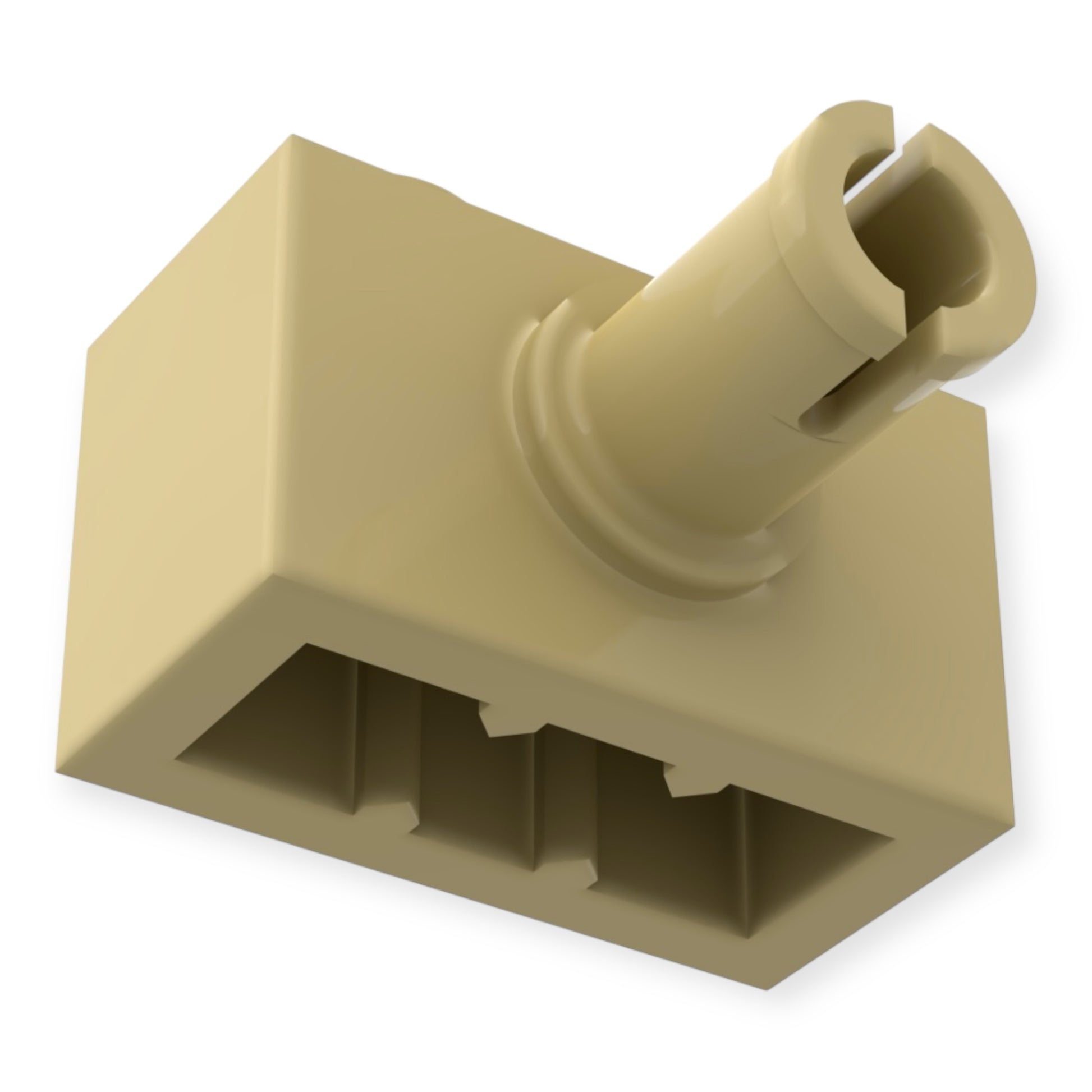 LEGO Brick Modified 1x2 - mit Pin in Beige / Tan