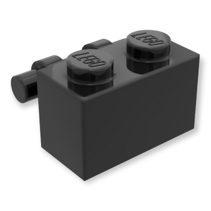 LEGO Brick Modified 1x2 - mit Bar Handle in Black