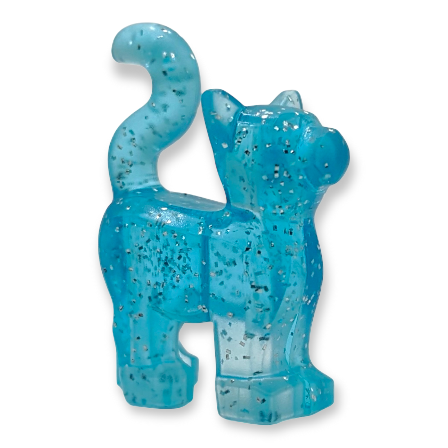 LEGO Katze - Trans Light Blue mit Glitter