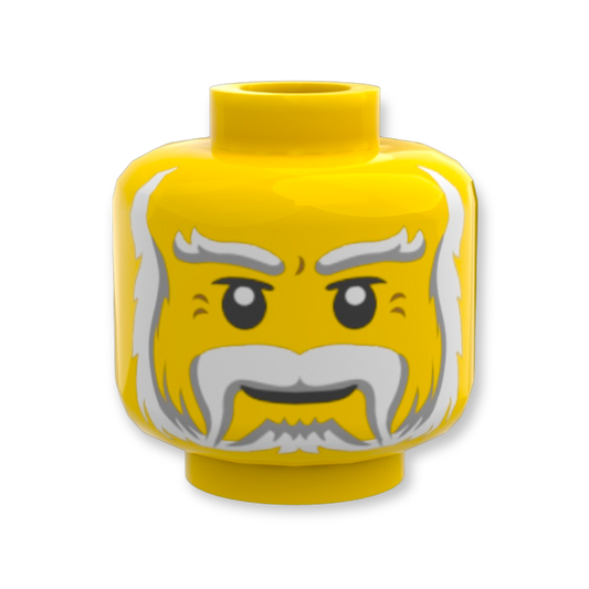 LEGO Head - 3555 Beard Light Bluish Gray