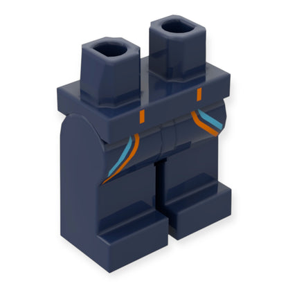 LEGO Minifiguren Beine 4777 - Azurblau-orangene Streifen