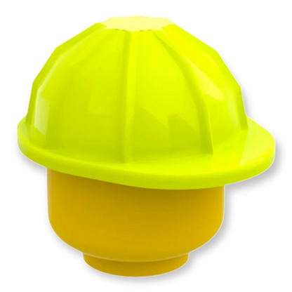 LEGO Minifiguren Hut - Bauarbeiterhelm - Neon Yellow