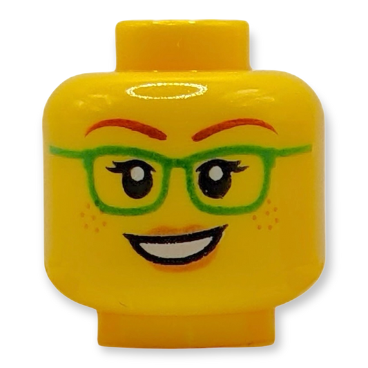 LEGO Minifiguren Kopf - 2972 Doppelseitige grüne Damenbrille