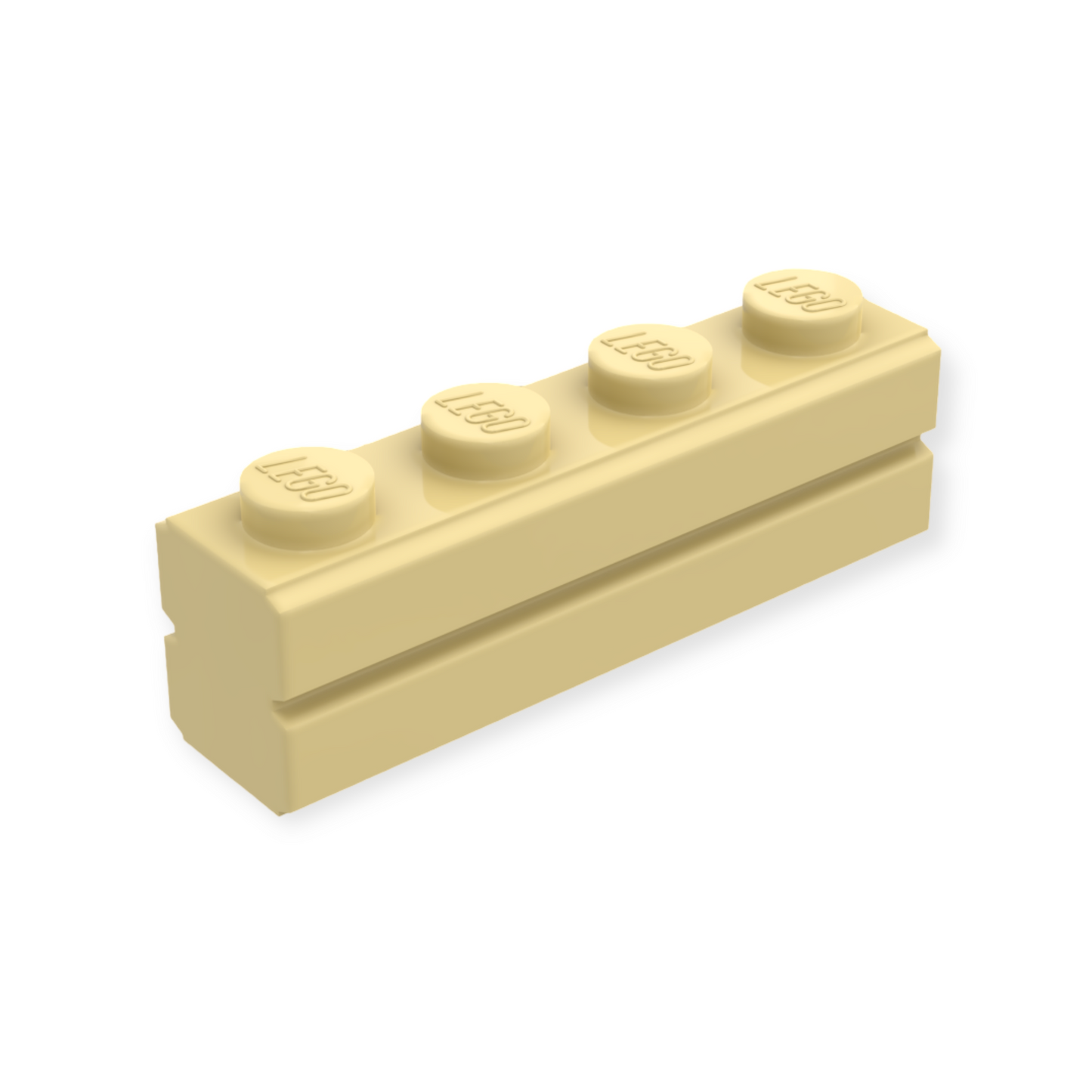 LEGO Brick Modified 1x4 - Mauerstein in Tan