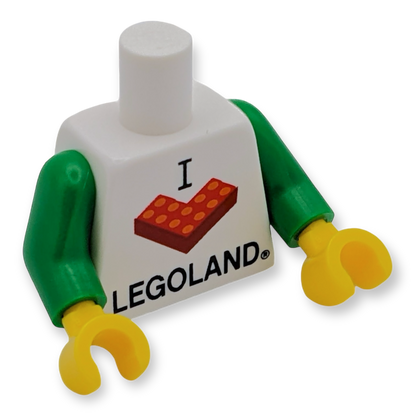 LEGO Minifiguren Torso - I (Love) Legoland