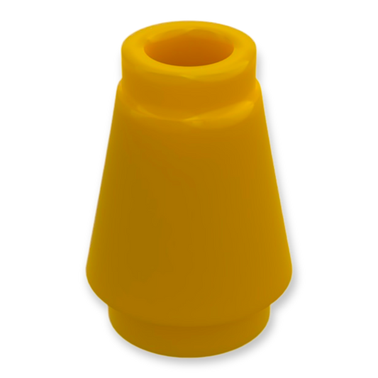 LEGO Cone 1x1 with Top Groove in Pearl Gold