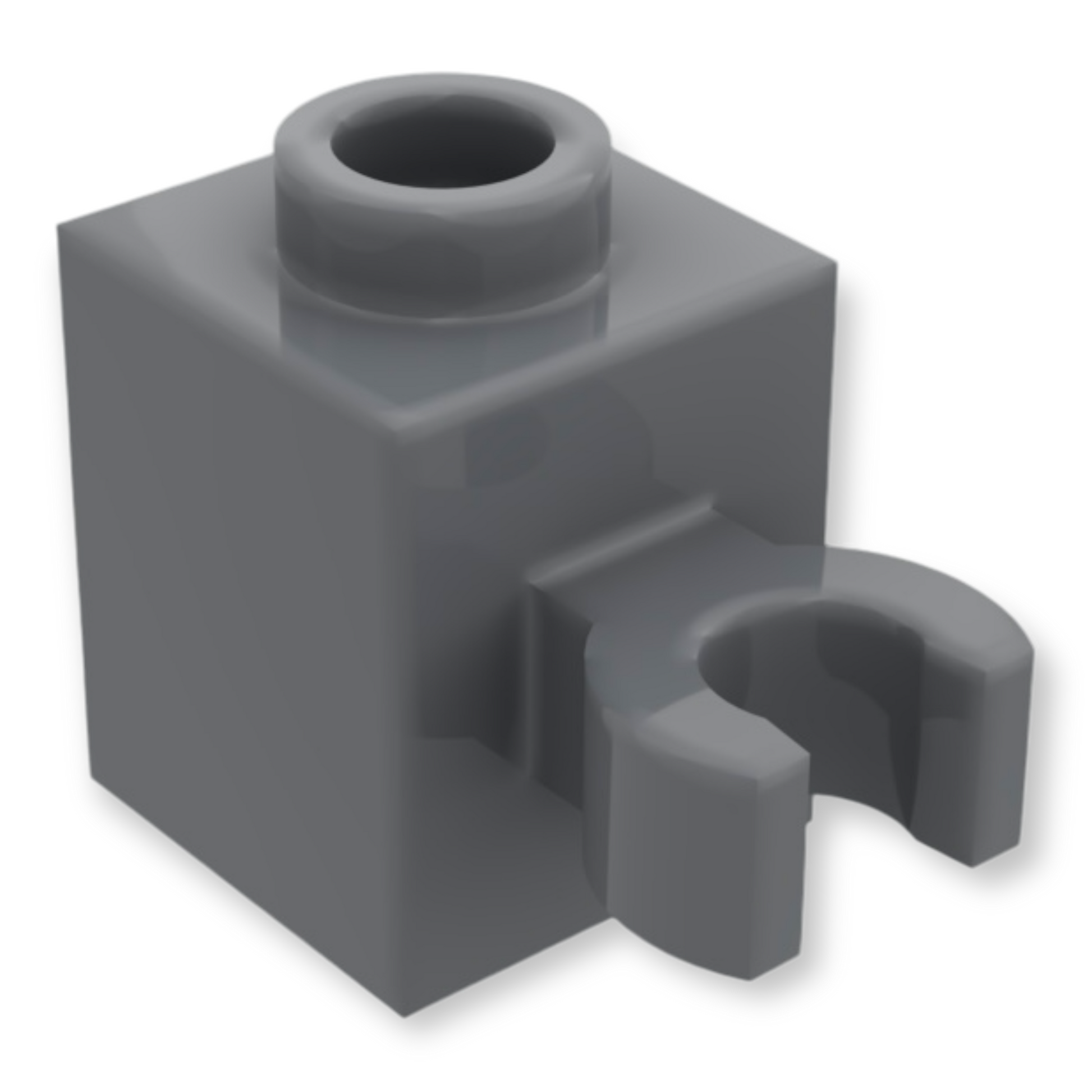 LEGO Brick Modified 1x1 - Open O Clip (Vertical Grip) in Dark Bluish Gray