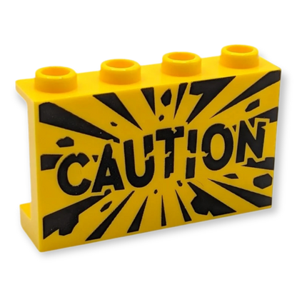 LEGO Panel 1x4x2 - CAUTION