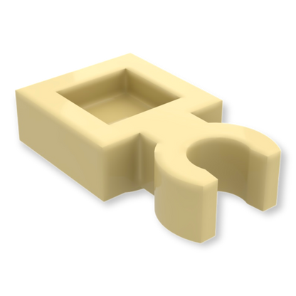 LEGO Plate Modified 1x1 Open O Clip - Tan