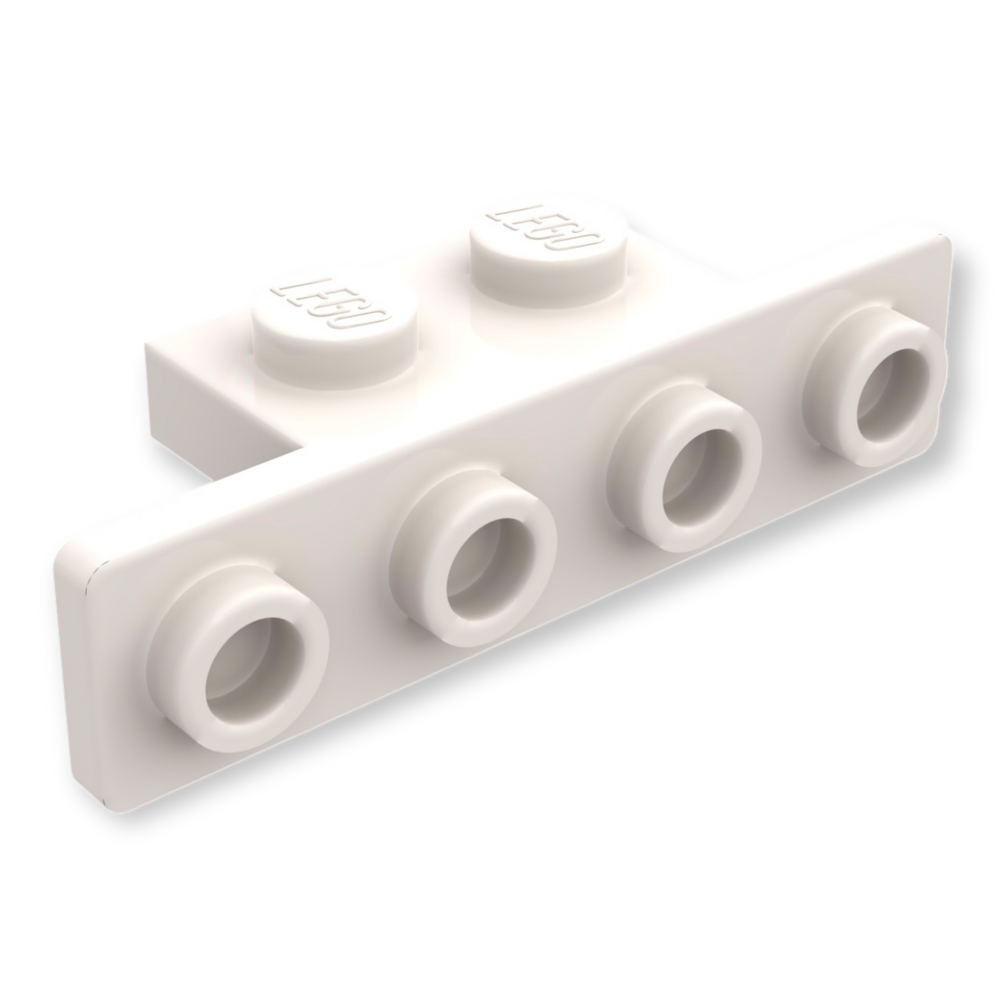 LEGO Bracket 1x2 - 1x4 Rounded Corners - in White