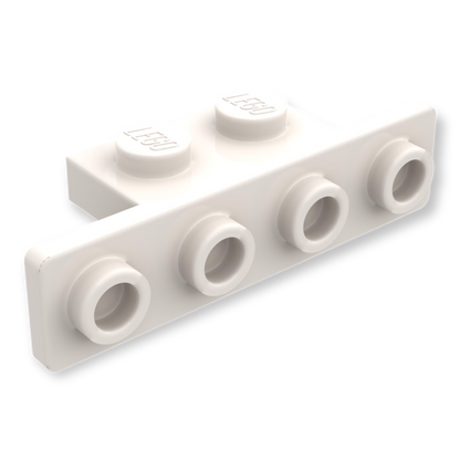 LEGO Bracket 1x2 - 1x4 Rounded Corners - in White