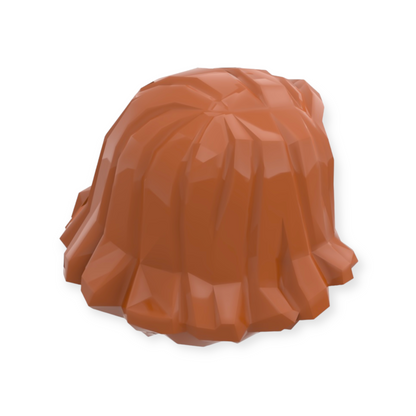 LEGO Frisur Nr 97 - Mittellang und zur Seite gekämmt - Dark Orange