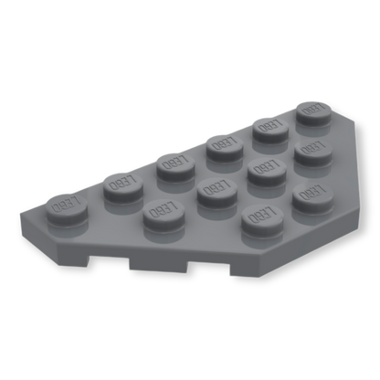 LEGO Wedge Plate 3x6 Cut Corners - Dark Bluish Gray