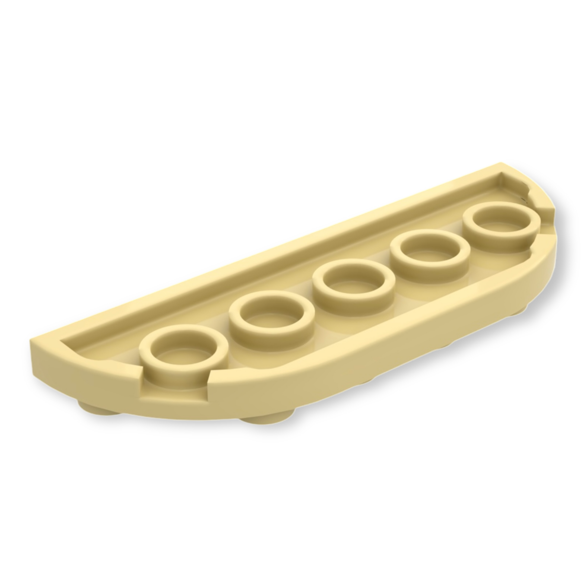 LEGO Plate Round Corner 2x6 Double in Tan