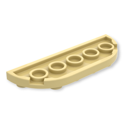 LEGO Plate Round Corner 2x6 Double in Tan