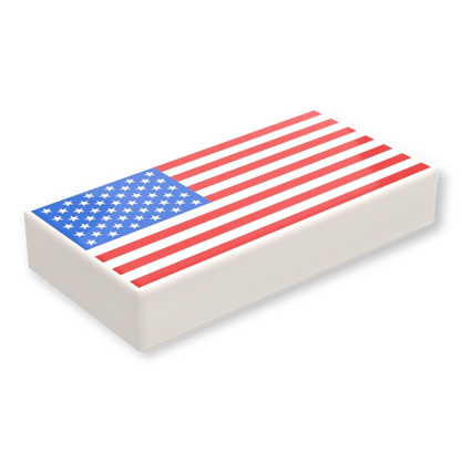 LEGO Tile 1x2 - Flagge der USA