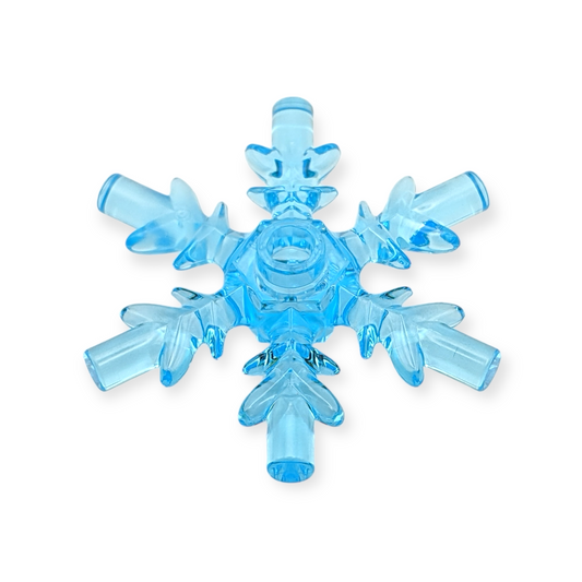 LEGO Rock - Flocon de neige en cristal de glace 4x4 en bleu clair transparent