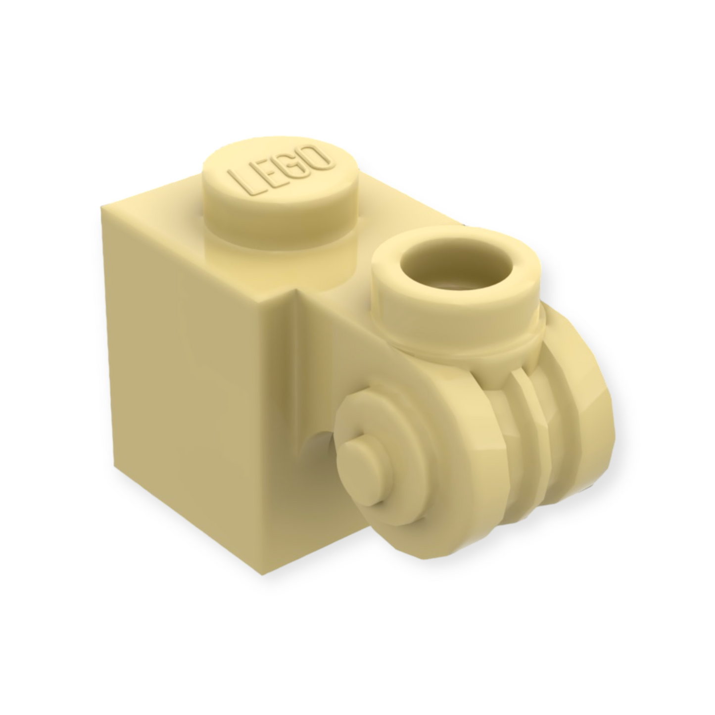 LEGO Brick Modified 1x1 - Scroll with Hollow Stud / Verzierung - Tan