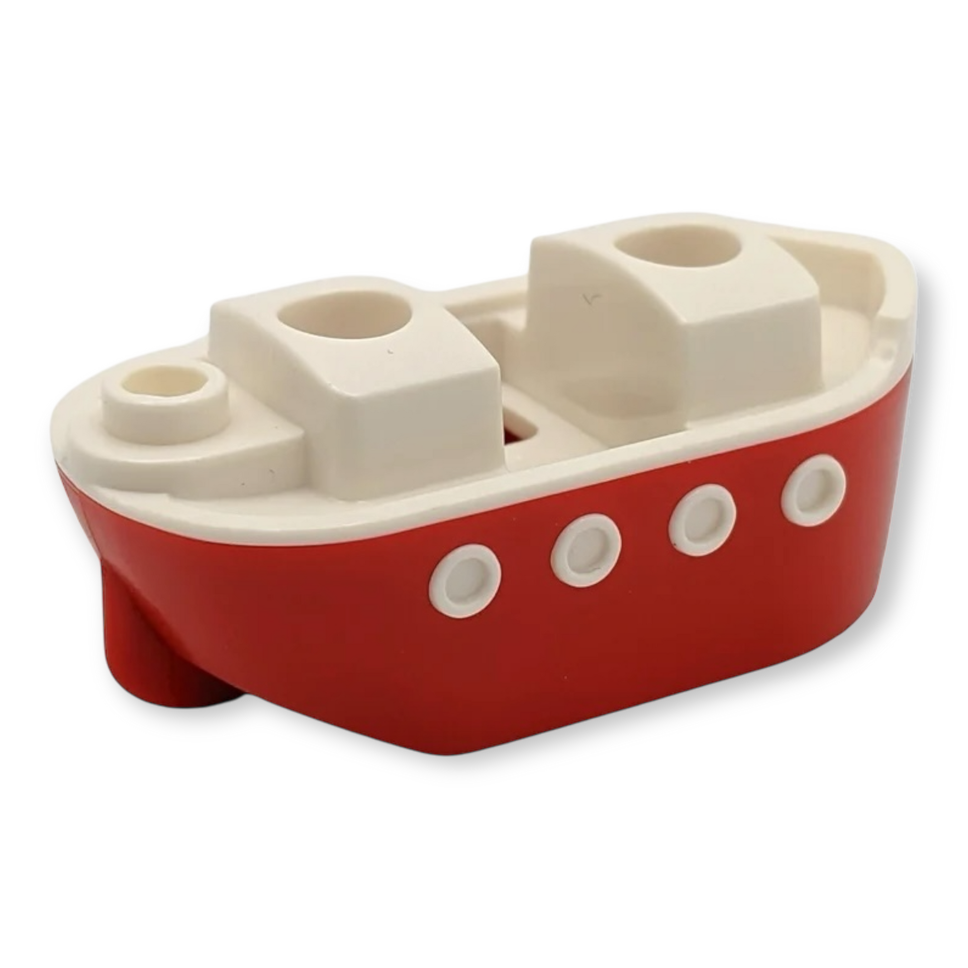 LEGO Minifigur-Kostüm - Rote Fähre/Schiff mit geformter weißer Oberseite