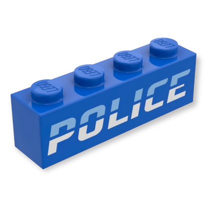 LEGO Brick 1x4 - POLICE