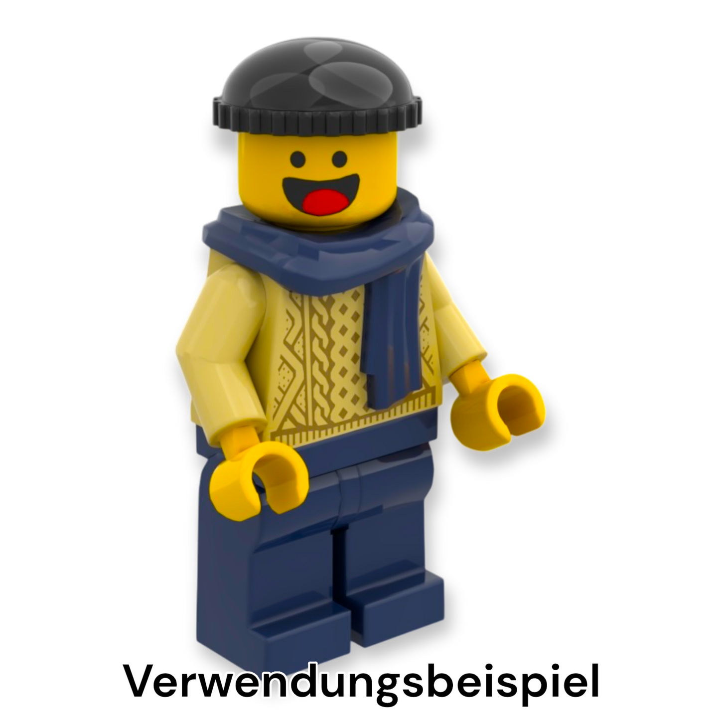 LEGO Minifiguren Strickmütze in Schwarz