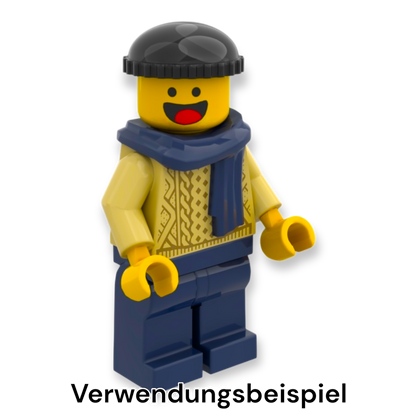 LEGO Minifiguren Strickmütze in Schwarz