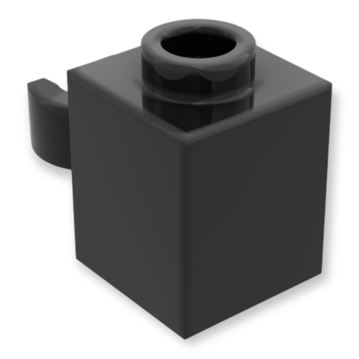 LEGO Brick Modified 1x1 - Open O Clip (Vertical Grip) in Black