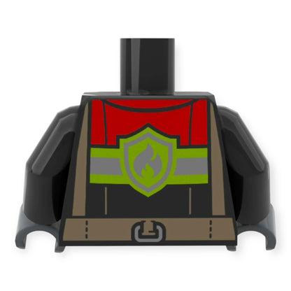 LEGO Minifiguren Torso 5419 - Schwarze Feuerwehr-Jacke