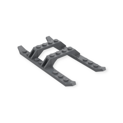 LEGO Helicopter Sled Rails 12x6 - Dark Bluish Gray