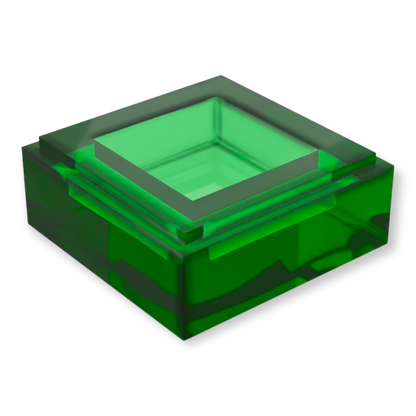 LEGO Tile with Groove 1x1 - Trans-Green