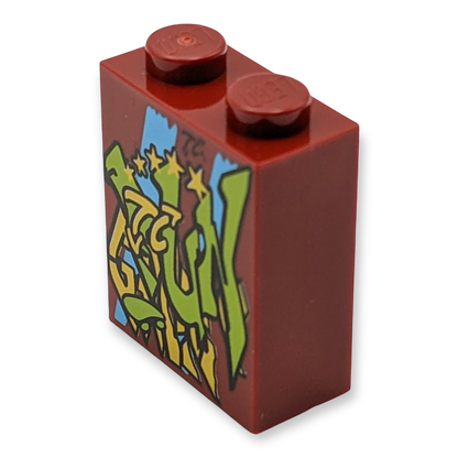 LEGO Brick 1x2x2 - Graffiti