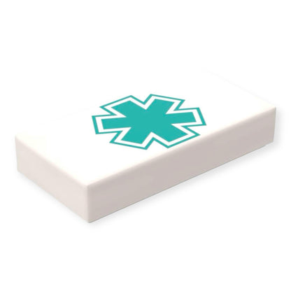 LEGO Fliese 1x2 - Star of Life