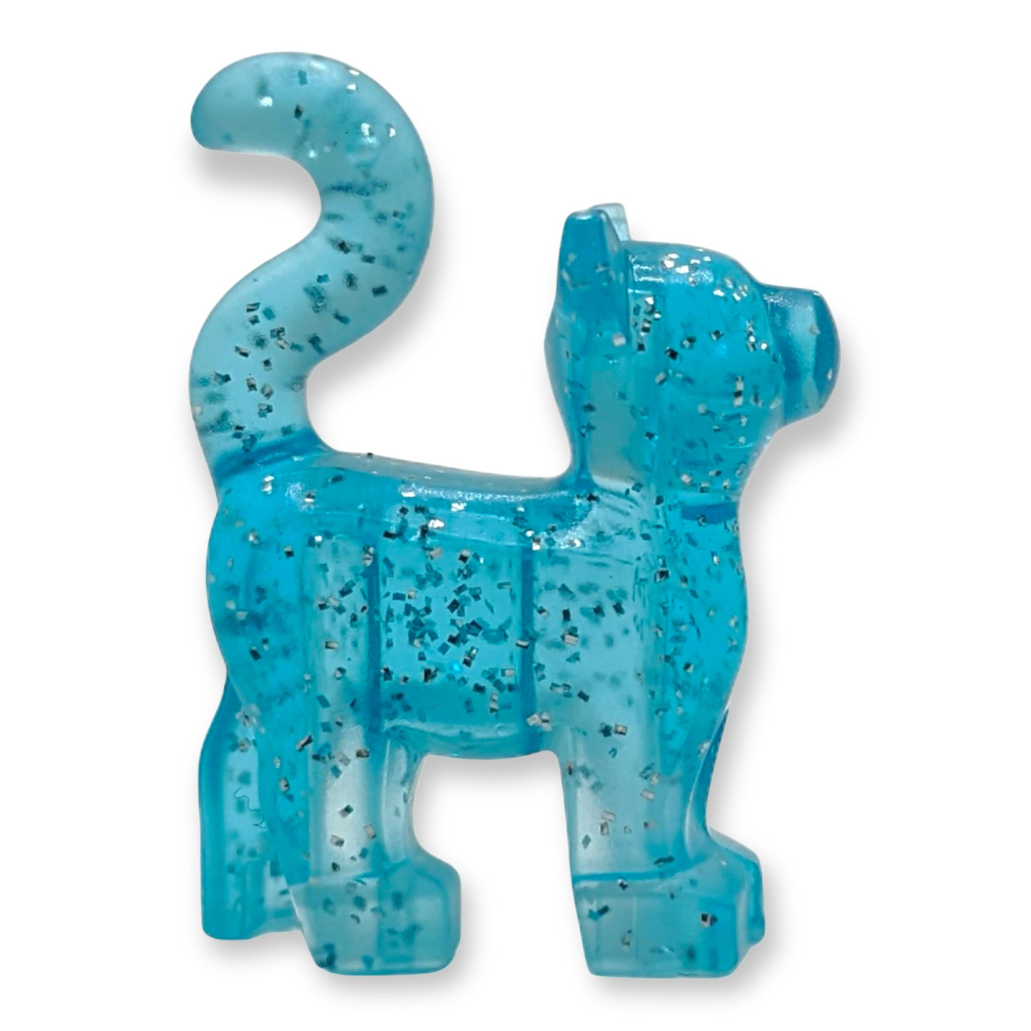 LEGO Katze - Trans Light Blue mit Glitter