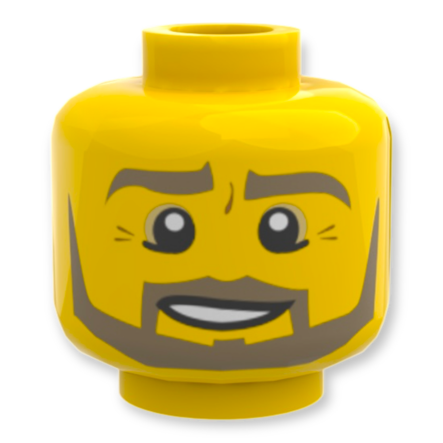 LEGO Head - 1582 Square Beard in Dark Tan