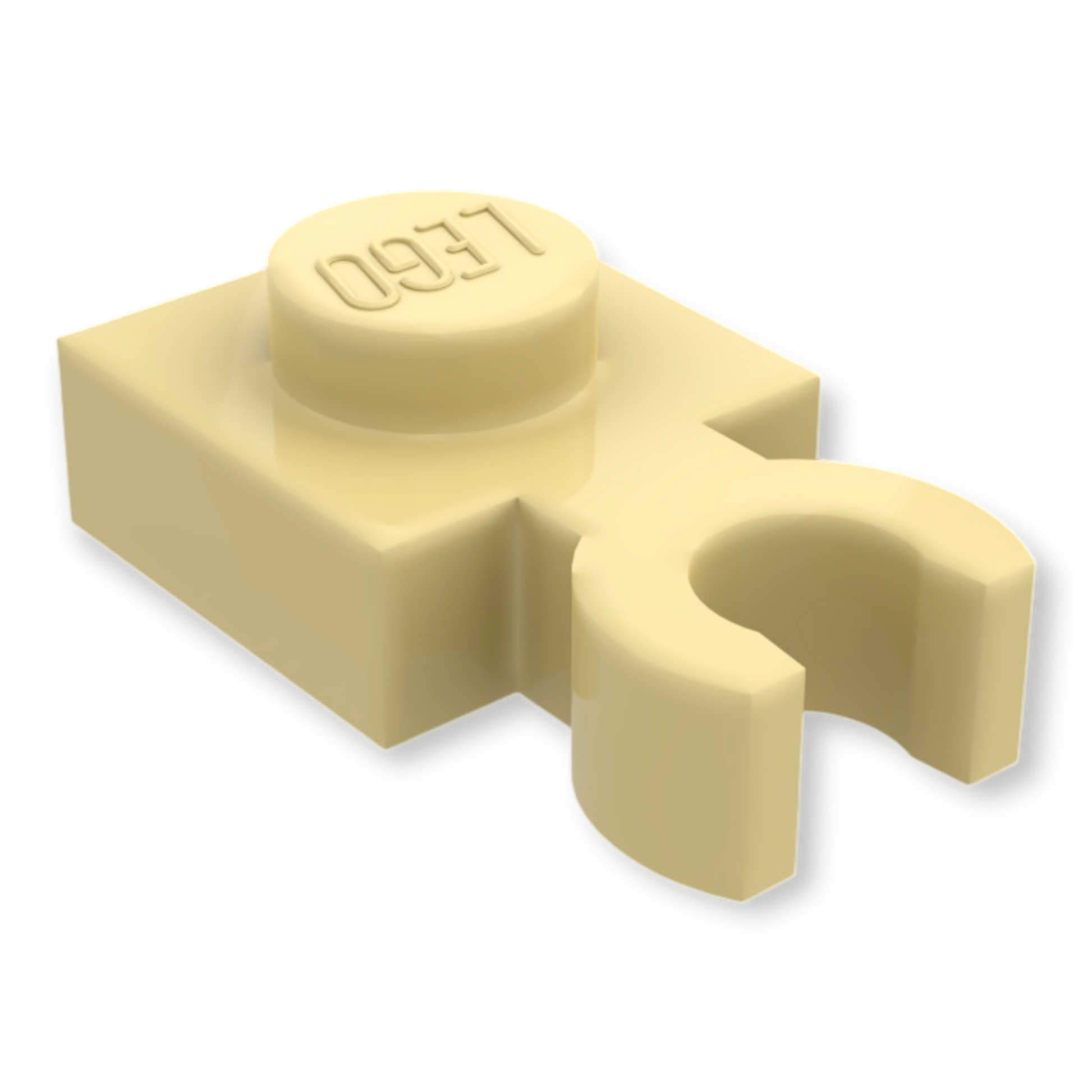 LEGO Plate Modified 1x1 Open O Clip - Tan