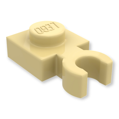 LEGO Plate Modified 1x1 Open O Clip - Tan