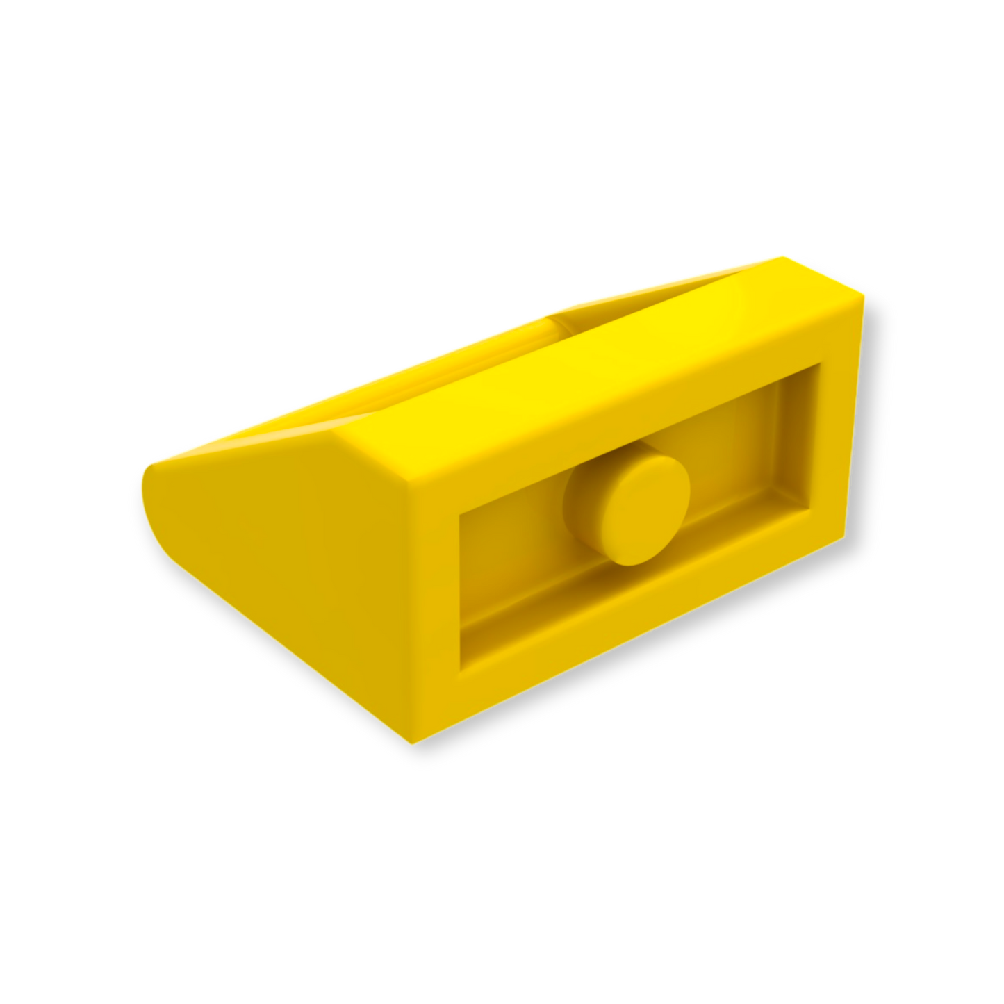 Tuile LEGO modifiée 1x2 avec poignée en barre en jaune