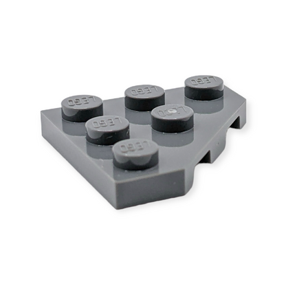 LEGO Wedge Plate 3x3 - in Dark Bluish Gray