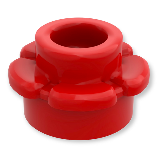 LEGO Plate Round 1x1 Flower - Red