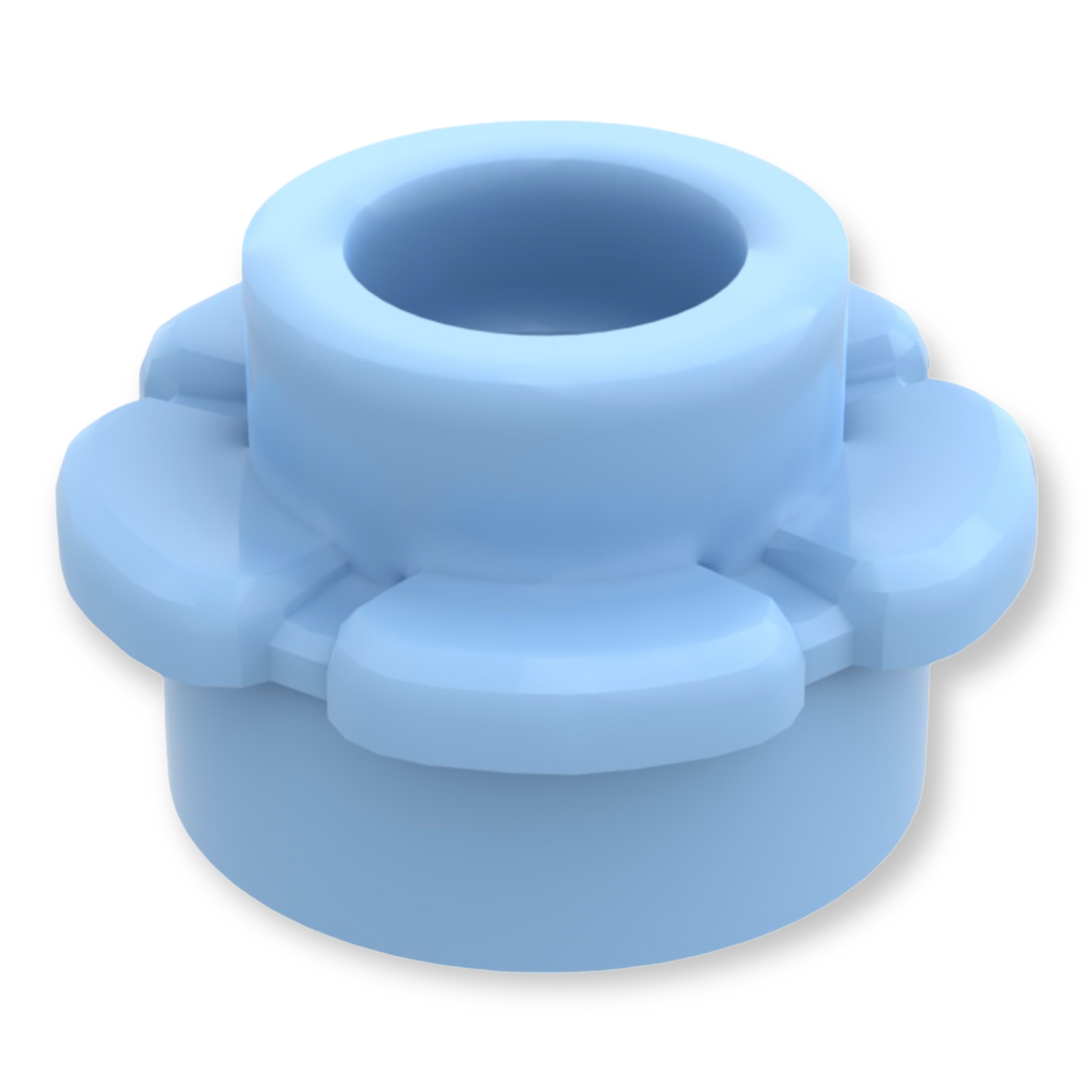 LEGO Plate Round 1x1 Flower - Bright Light Blue