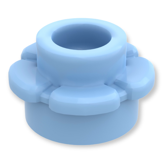 LEGO Plate Round 1x1 Flower - Bright Light Blue