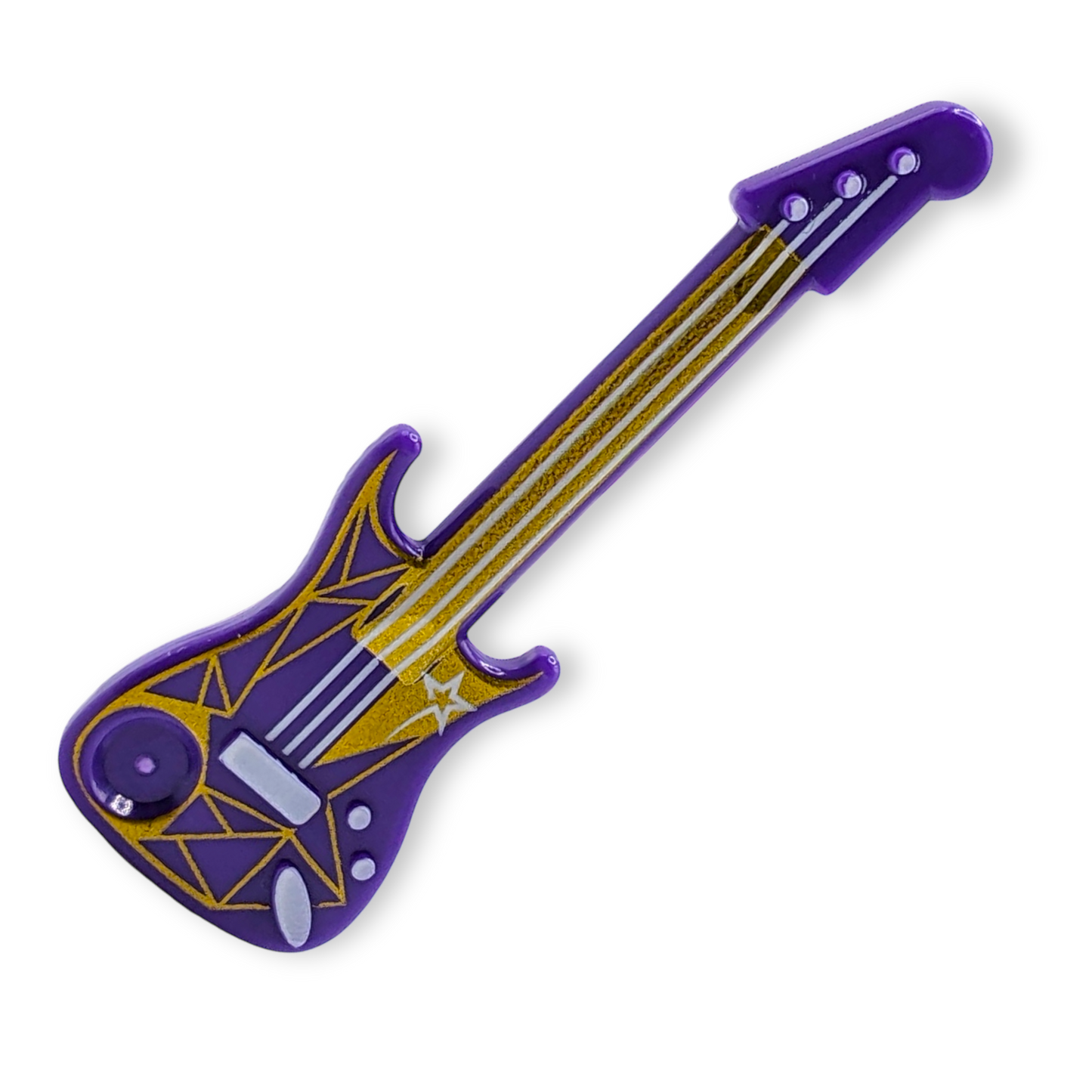 LEGO Elektro-Gitarre in Dark Purple mit Verzierungen